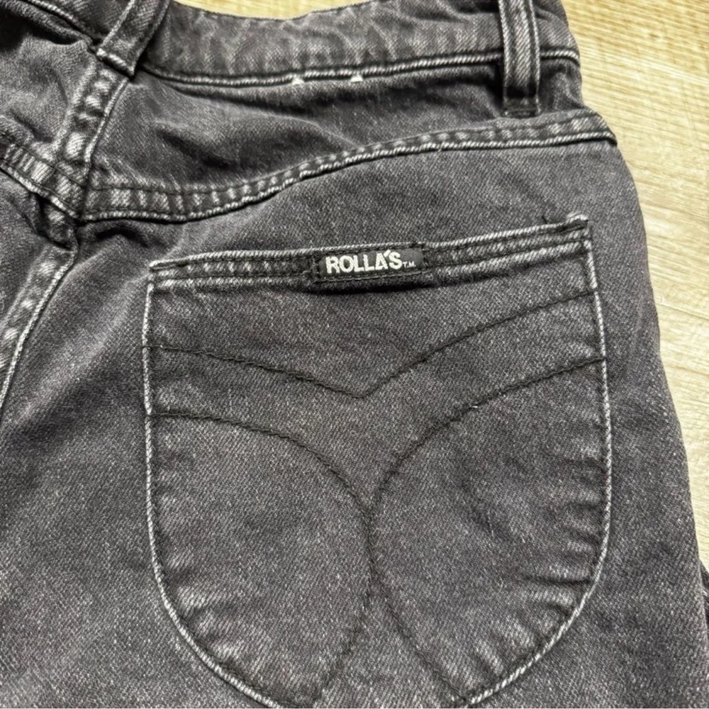 Rolla’s Black Original Short High Rise Cut Off Jean Shorts Size 25 - Picture 10 of 10
